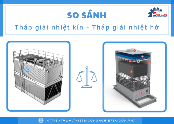 So sánh tháp giải nhiệt kín và tháp giải nhiệt hở
