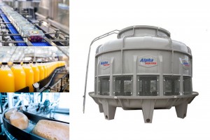 Tháp giải nhiệt cho nhà máy thực phẩm giá tốt 