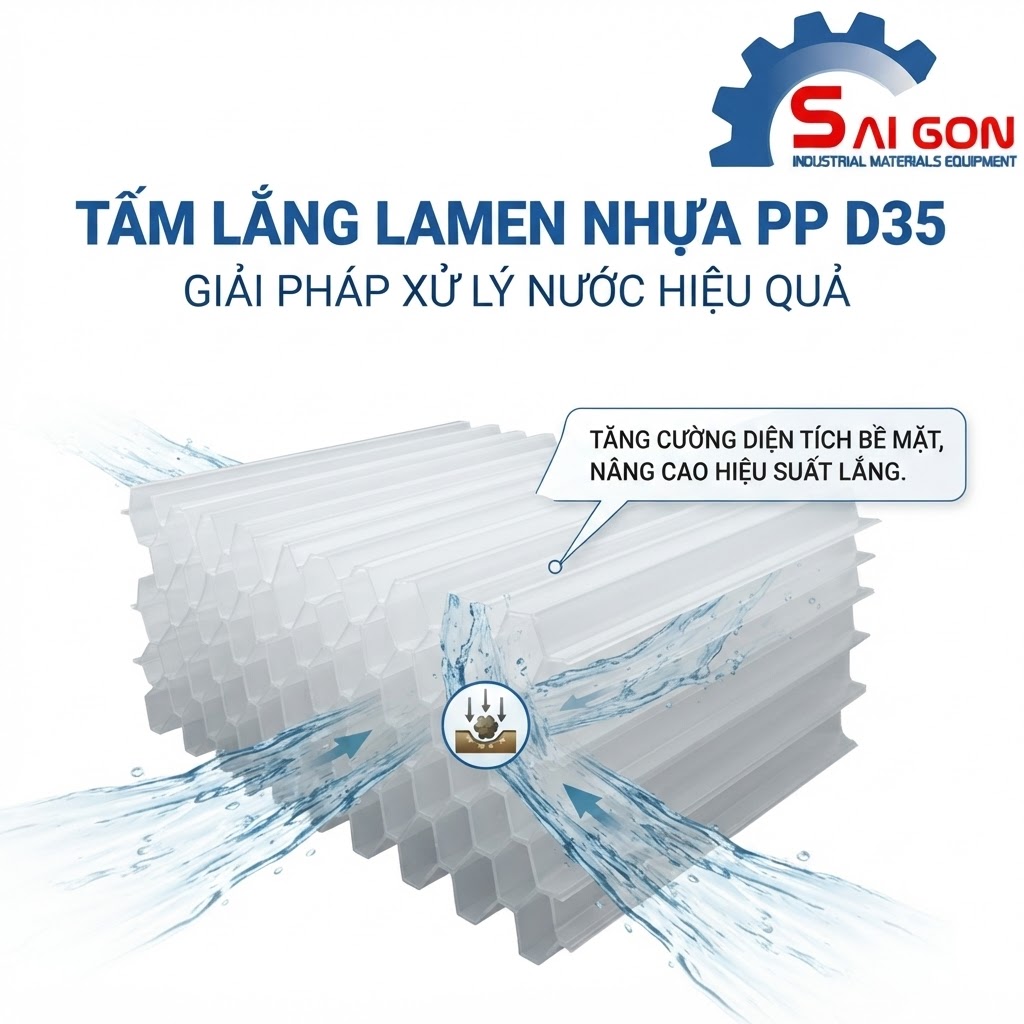 Tấm lắng lamen nhựa PP D35