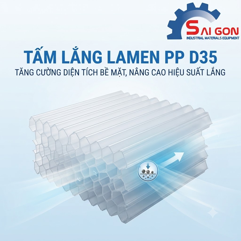 Tấm lắng lamen nhựa PP D50