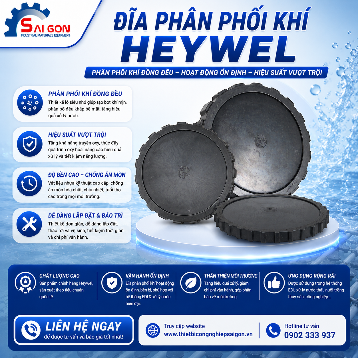 Đĩa phân phối khí Heywel Đài Loan