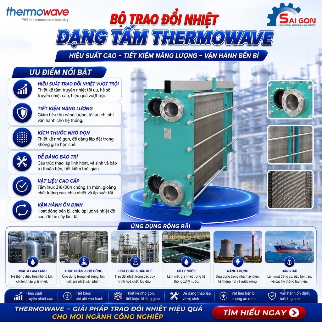 Bộ trao đổi nhiệt Thermowave - Thermoline Plate Heat Exchanger