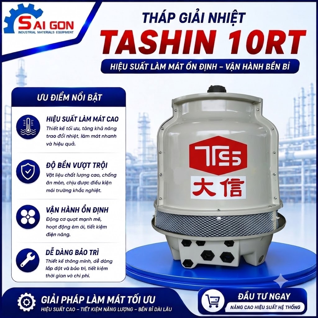 Tháp giải nhiệt tashin 10RT thiết bị công nghiệp sài gòn 02