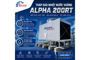 Tháp giải nhiệt alpha vuông 200rt hiệu suất cao thiết bị công nghiệp sài gòn 01
