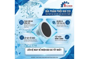 Đĩa phân phối khí SSI, đĩa thổi khí SSI nhập khẩu Mỹ 100%