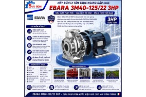 Máy bơm ly tâm đầu inox Ebara 3M40-125/2.2 3HP