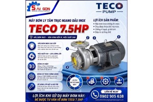 Máy bơm ly tâm đầu inox Teco 7.5HP
