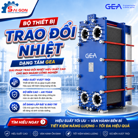 thiết bị trao đổi nhiệt dạng tấm gea chính hãng