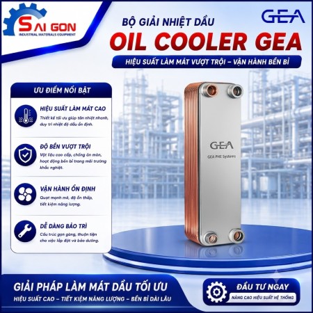 Bộ làm mát dầu thuỷ lực oil cooler gea