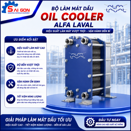 Bộ giải nhiệt dầu thuỷ lực oil cooler alfa laval