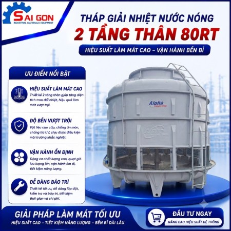 tháp giải nhiệt nước nóng 2 tầng thân phân phối chính hãng tại thiết bị công nghiệp sài gòn 03