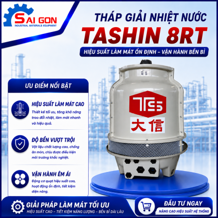 Tháp giải nhiệt nước tashin 8RT chính hãng, giá rẻ nhất sài gòn 01