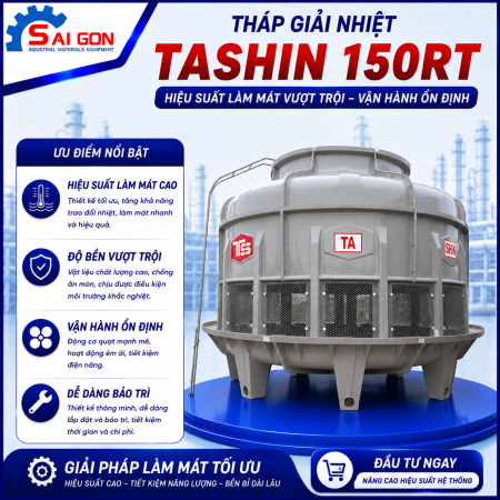 tháp giải nhiệt nước tashin 150rt thiết bị công nghiệp sài gòn 001