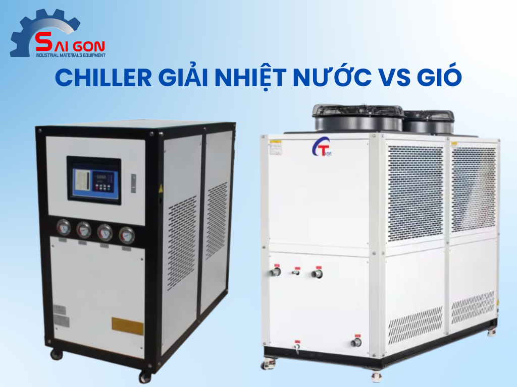 Chiller giải nhiệt gi&oacute; v&agrave; Chiller giải nhiệt nước