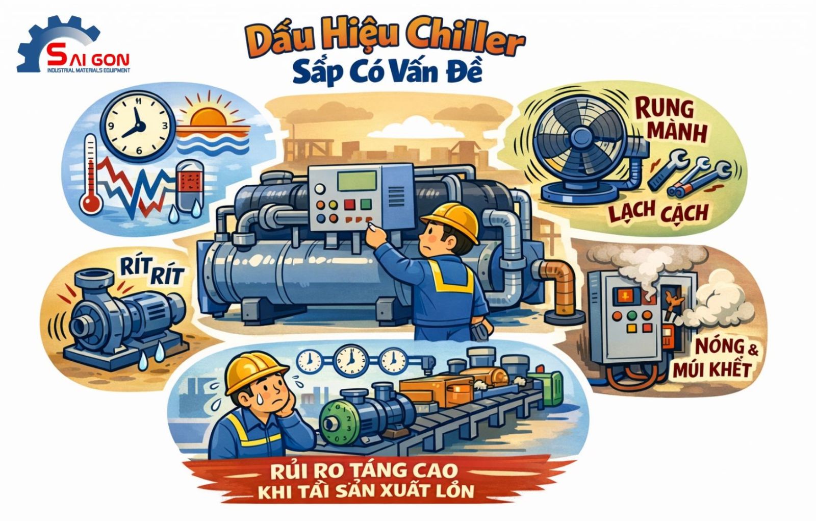 Dấu hiệu Chiller sắp c&oacute; vấn đề