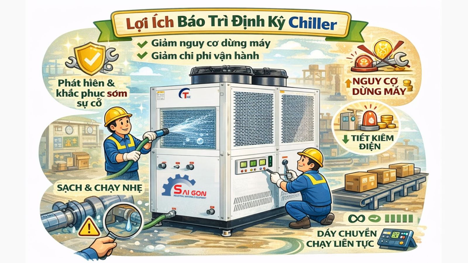 Lợi &iacute;ch bảo tr&igrave; định kỳ Chiller