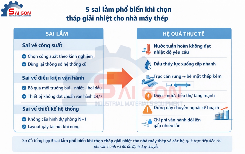 5 sai lầm phổ biến khi lựa chọn Th&aacute;p giải nhiệt