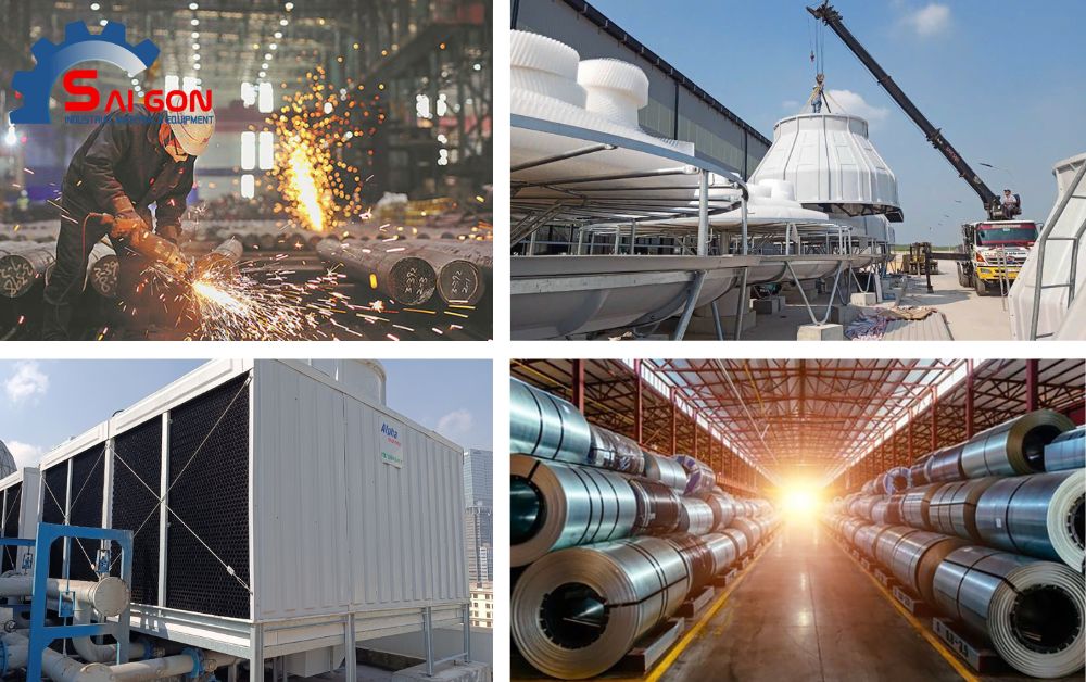 Ứng dụng tháp giải nhiệt vuông trong thực tế