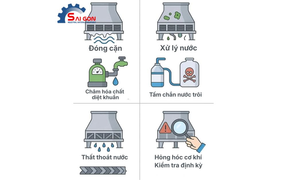 Các vấn đề thường gặp ở tháp giải nhiệt 