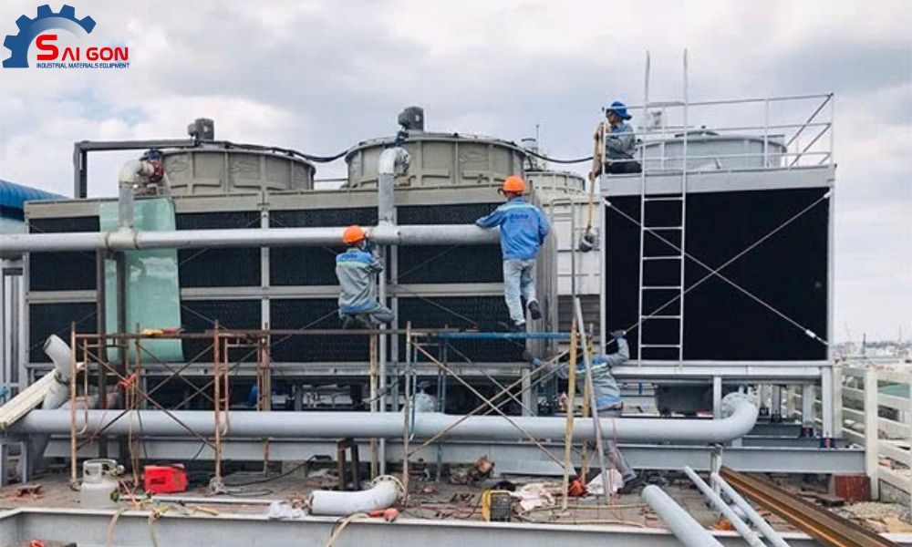 Dự án thi công, lắp đặt tháp giải nhiệt tại Thiết Bị Sài Gòn