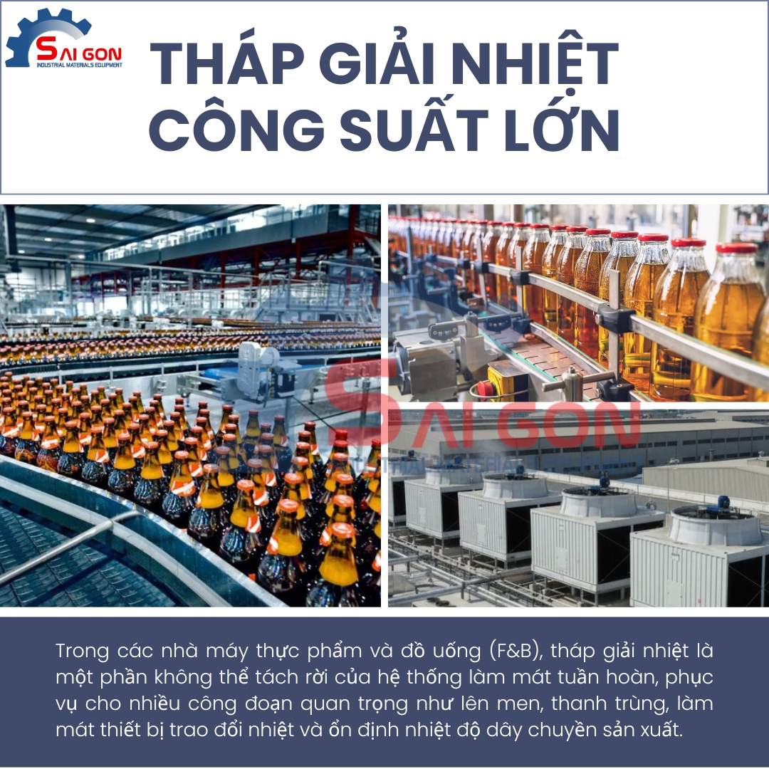 Hệ thống Th&aacute;p giải nhiệt cho nh&agrave; m&aacute;y Thực phẩm & Đồ uống