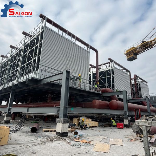 Lắp đặt tháp giải nhiệt tại Bình Dương - dự án lắp đặt tháp giải nhiệt vuông