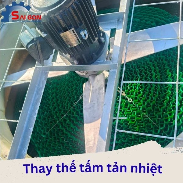 Thay thế tấm tản nhiệt tháp giải nhiệt