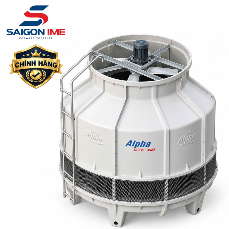 tháp giải nhiệt nước alpha 100rt loại tròn chính hãng tại công ty cổ phần vật tư thiết bị công nghiệp sài gòn