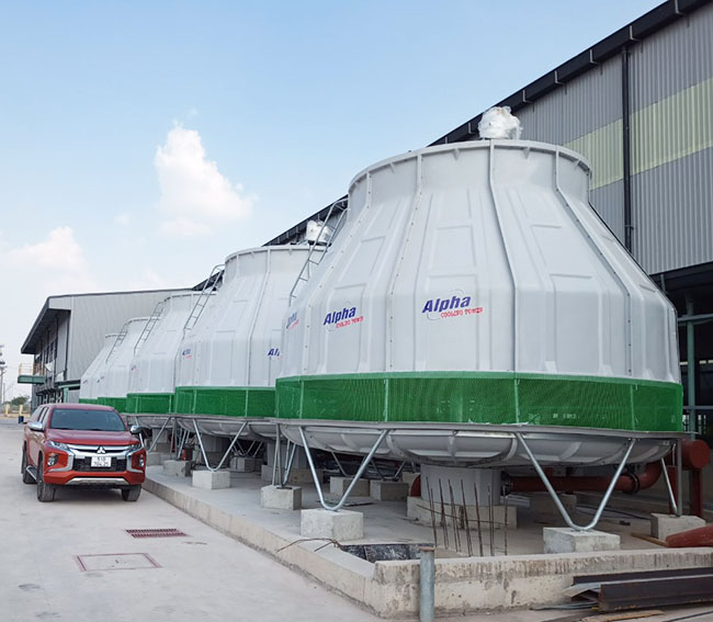 Thiết bị công nghiệp sài gòn là chuyên gia đồng hành cùng khách hàng trong suất quá trình mua và sử dụng tháp giải nhiệt nước, hỉnh ảnh bộ tháp giải nhiệt nước 500rt mới lắp đặt