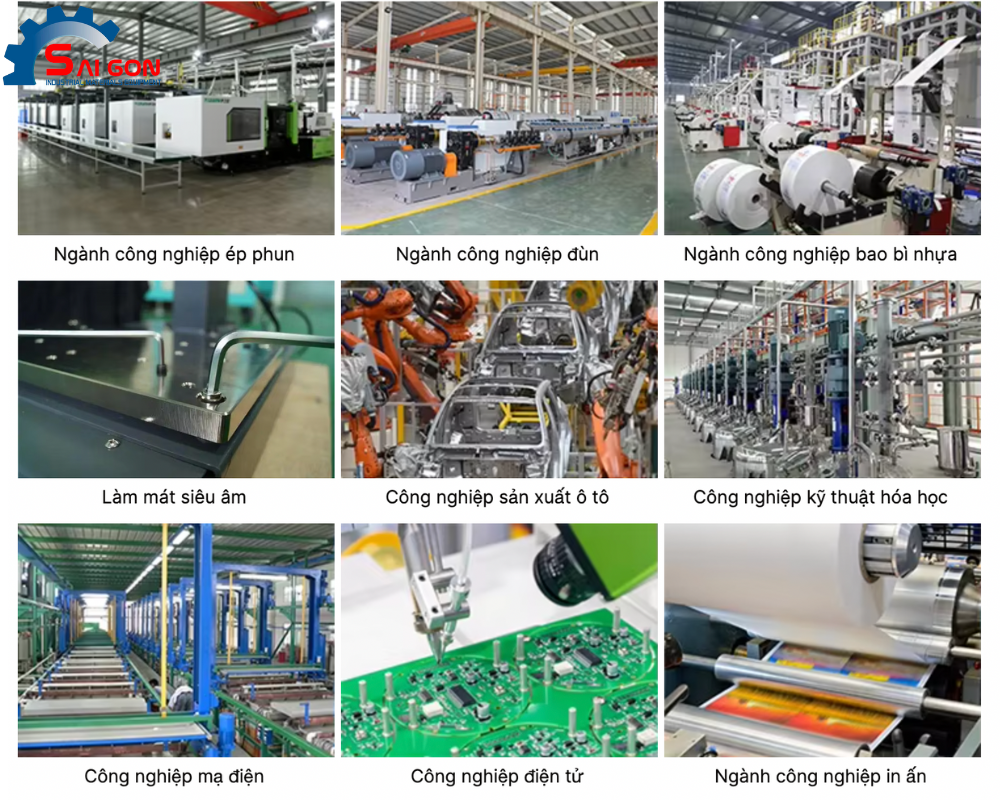 Một vài ứng dụng của Chiller làm lạnh nước