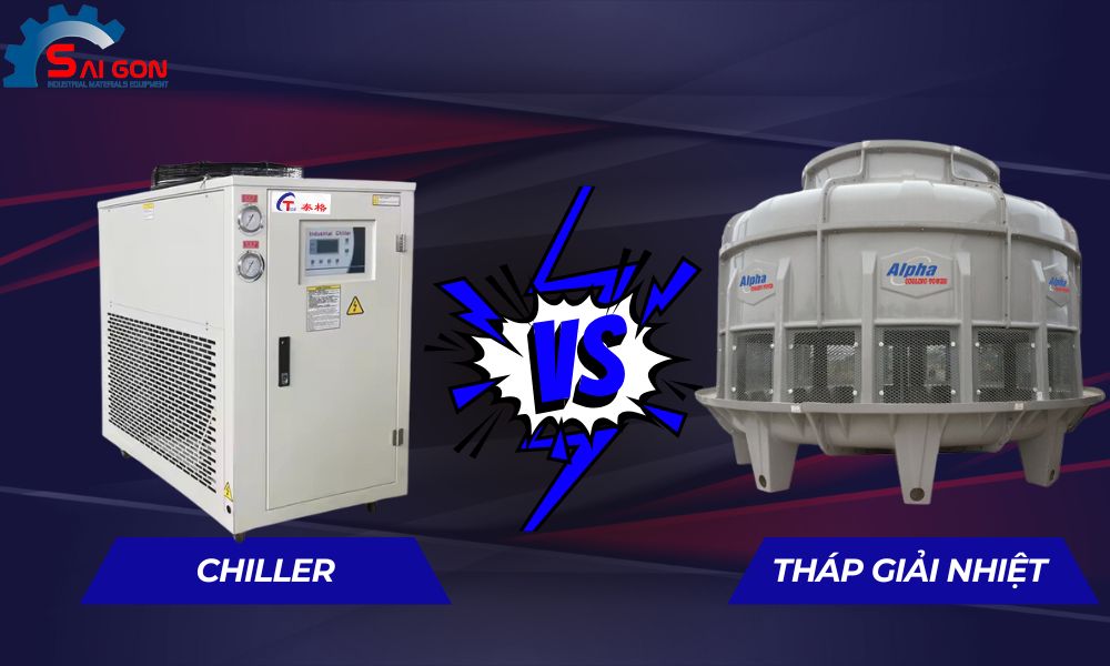  Chiller làm lạnh nước và thap giải nhiệt có gì khác nhau?