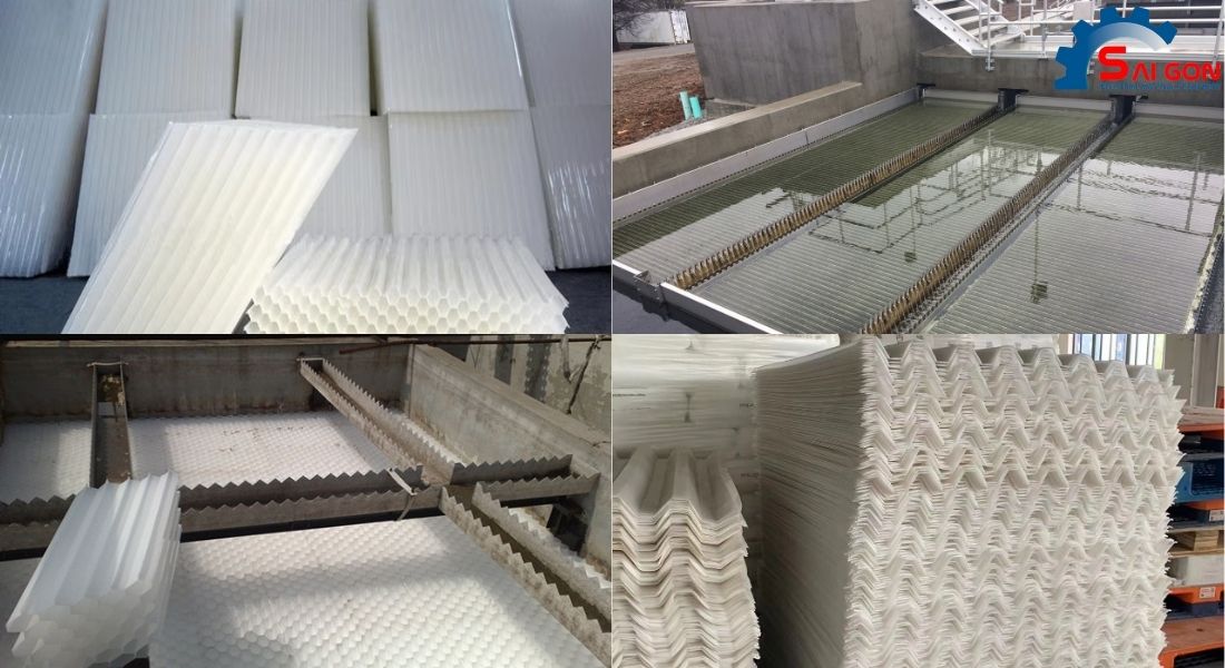 Ứng dụng của tấm lắng Lamen PP 80 