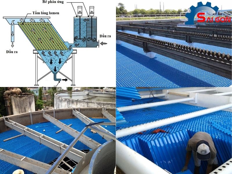 Xử lý nước thải bằng tấm lắng Lamen