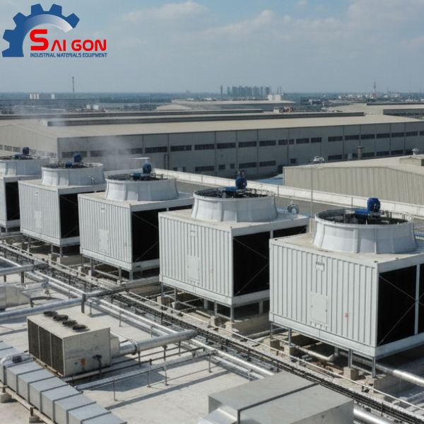 Lắp đặt hệ thống tháp giải nhiệt cho nhà máy nhựa với công suất lớn