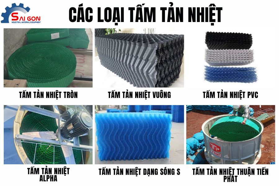 6 loại tấm tản nhiệt tháp giải nhiệt được dùng phổ biến