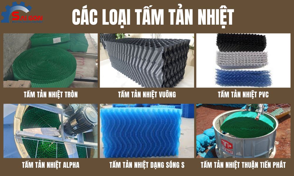 Các loại tấm tản nhiệt được dùng phổ biến