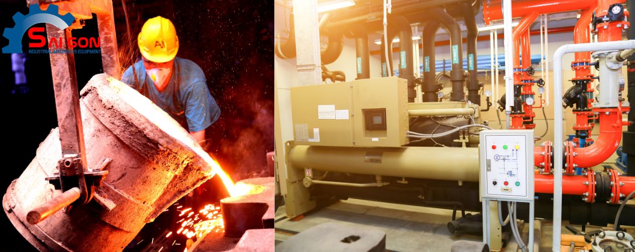 Chiller làm lạnh nước cho nhà máy luyện kim