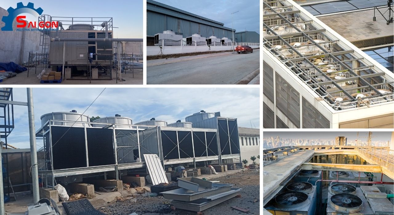 Một số dự án thi công, lắp đặt tháp giải nhiệt mà Thiết Bị Công Nghiệp Sài Gòn đã đạt được