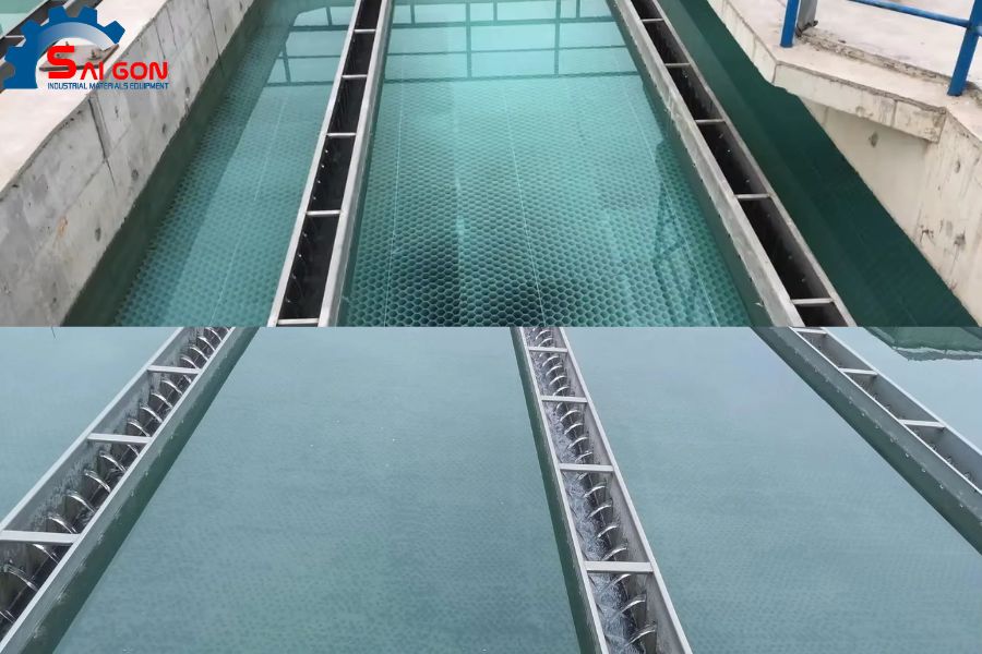 Dự án lắp đặt thay thế tấm lắng Lamen cho xử lý nước thải