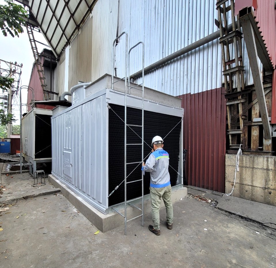 Lắp đặt tháp giải nhiệt vuông tại Đồng Nai
