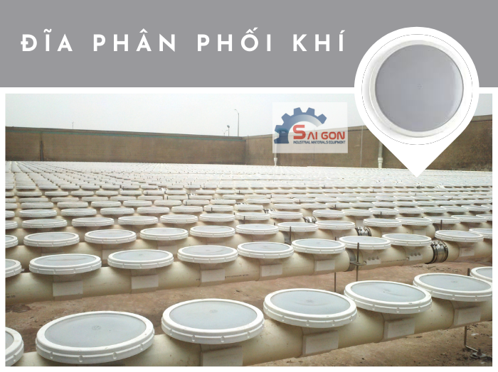 Đĩa sục khí phân phối oxy hoà tan trong nước và được sử dụng ở nhiều lĩnh vực