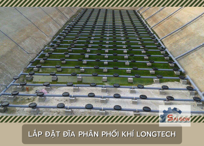 Hệ thống đĩa phân phối khí Longtech sau khi được lắp đặt