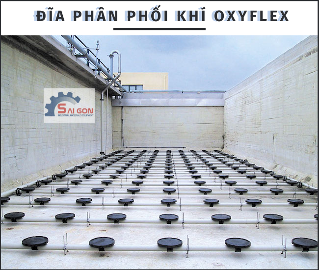 Đĩa phân phối khí Oxyflex trong bể xử lý nước thải công nghiệp