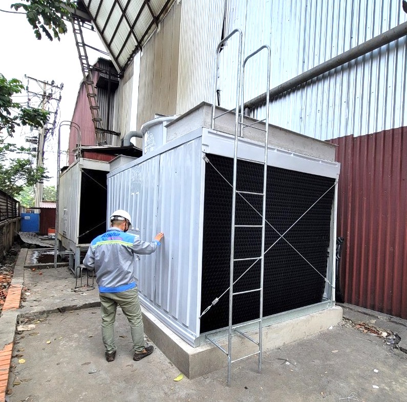 Lắp đặt tháp giải nhiệt vuông tại Đồng Nai