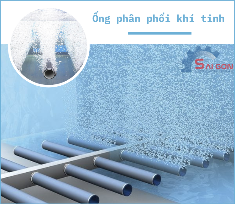 Ống phân phối khí tinh cung cấp hàm lượng oxy cao, phân phối bong bóng khí đồng nhất.