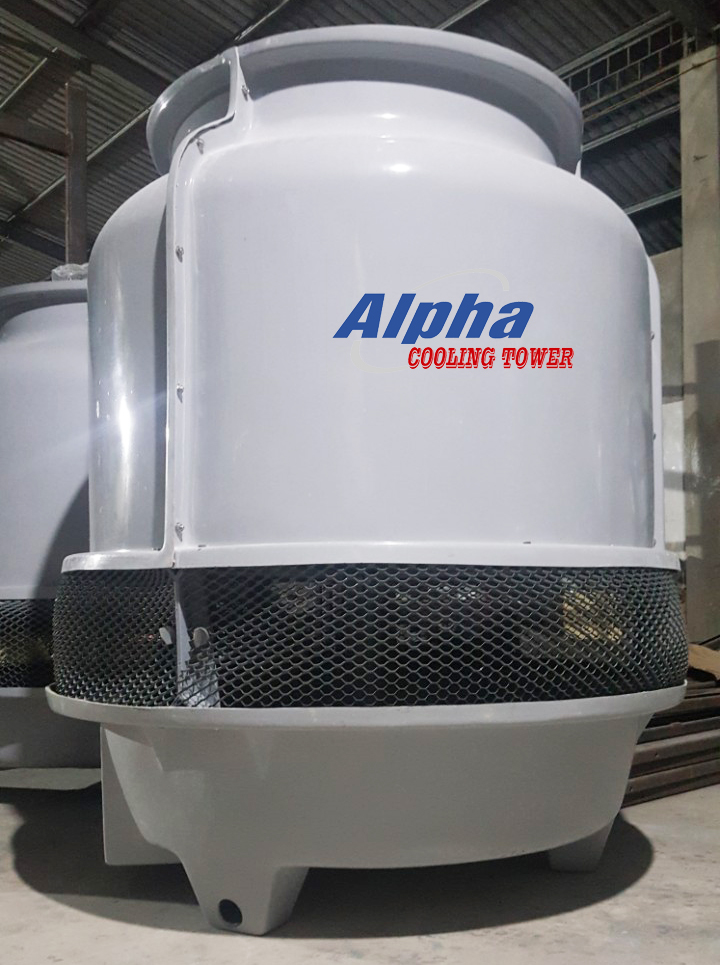 tháp giải nhiệt nước alpha màu bạc phân phối bởi thiết bị công nghiệp sài gòn
