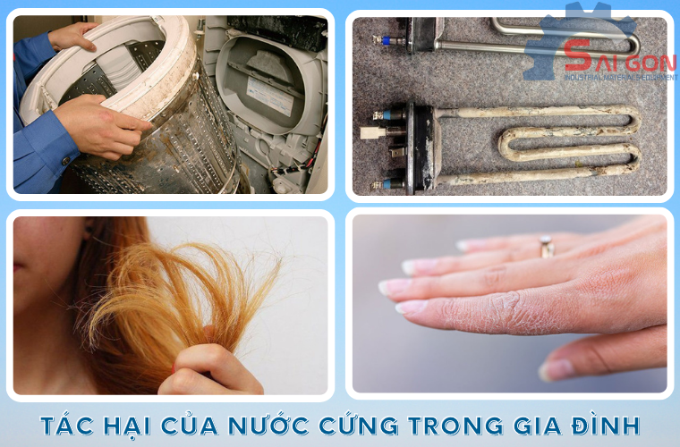 Một số tác hại khi dùng nước cứng trong sinh hoạt gia đình