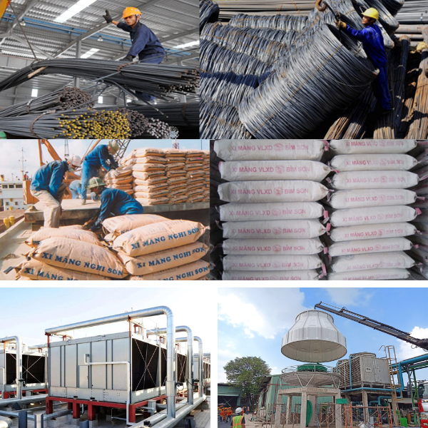 Ứng dụng tháp trong ngành sản xuất vật tư xây dựng