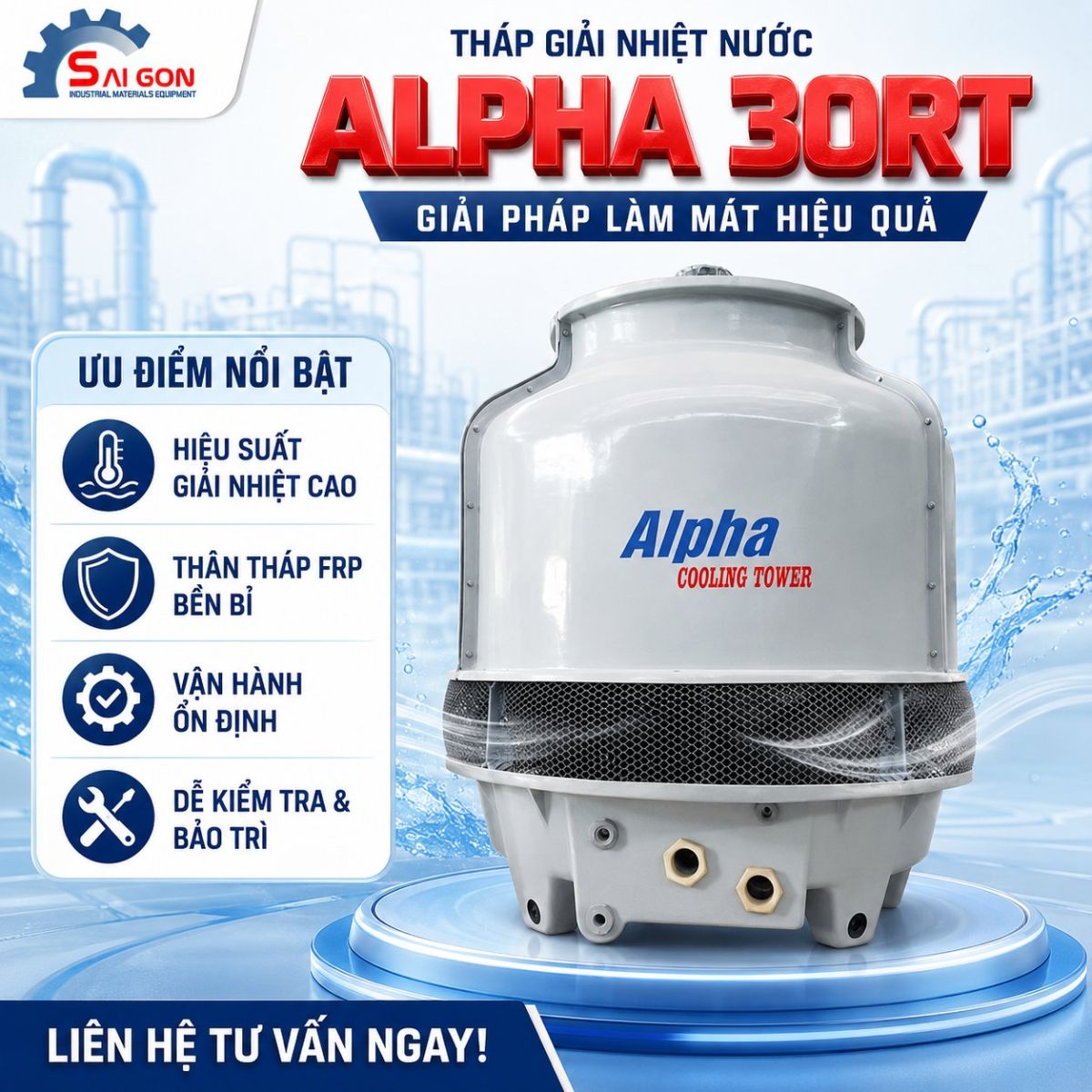 th&aacute;p tản nhiệt tr&ograve;n alpha 30rt
