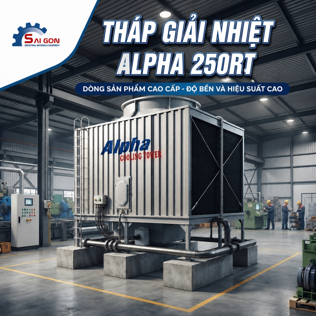 tháp giải nhiệt vuông alpha 250rt